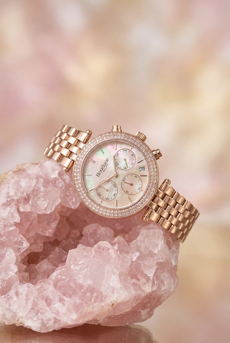 Boudane Élégance – Rose Gold Edition | Automatic Mechanical Watch