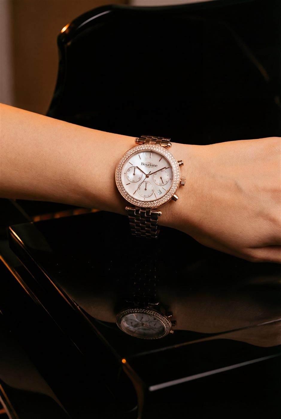 Boudane Élégance – Rose Gold Edition | Automatic Mechanical Watch thumbnail 8